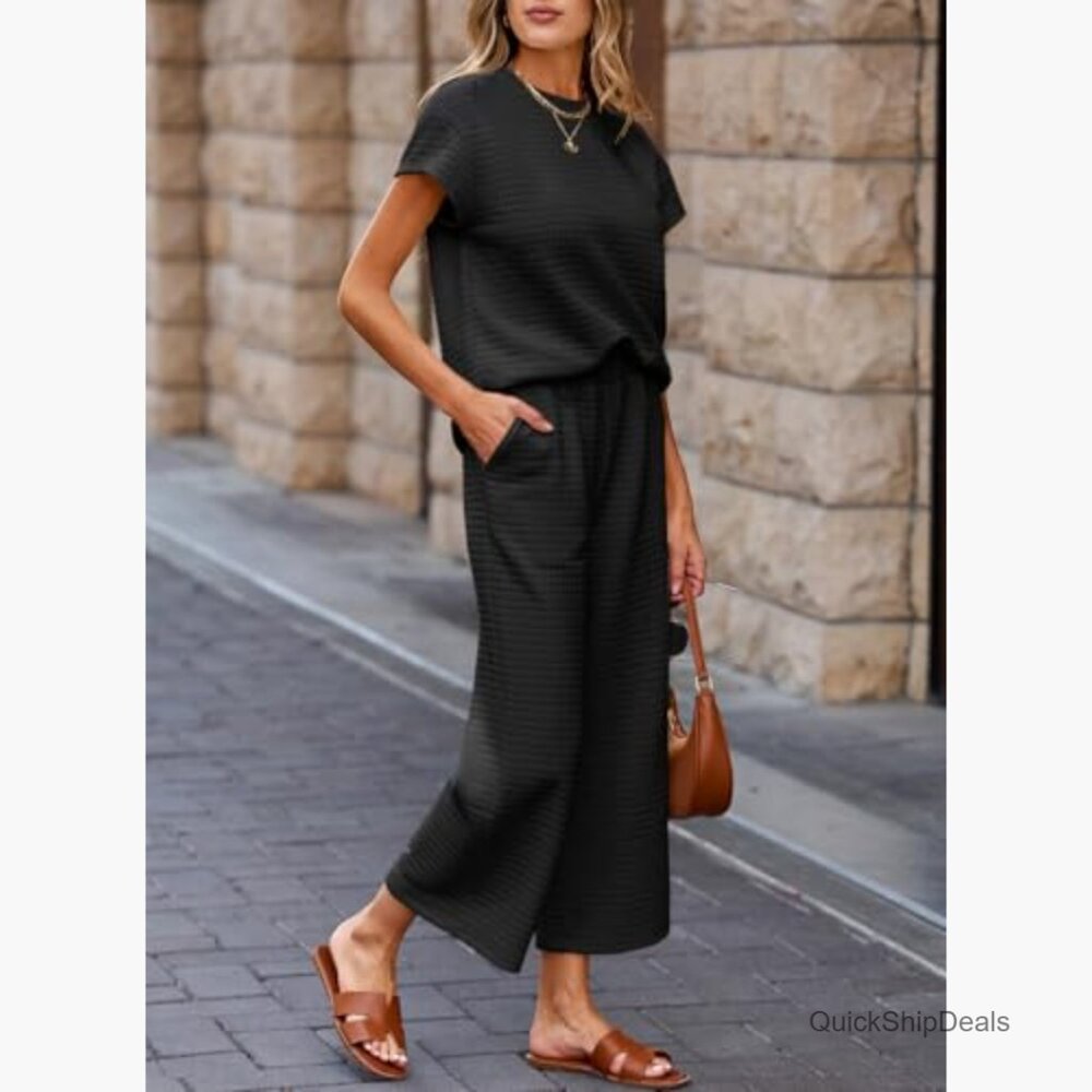 Polyester Elastane Two Piece Sweatsuit Lounge Set - image 4